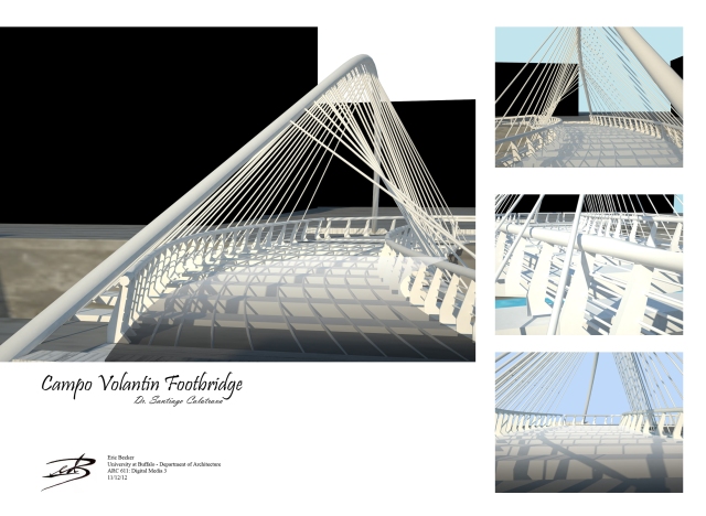 2012. Hover above Civil Engineering to pull-down the Campo Volantin Footbridge tab